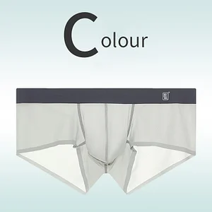 Ice Silk Seamless Transparent Ultra-Thin Boxer Briefs