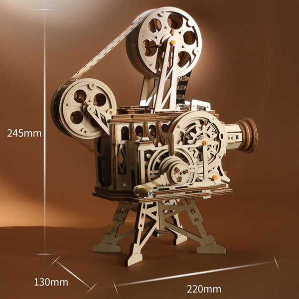 Wooden Vitascope 3D Puzzle Vintage Film Projector LK601 12