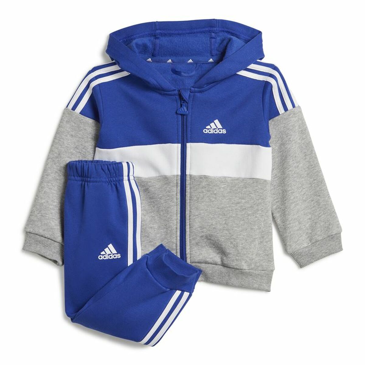 Sports Outfit for Baby Adidas I 3Stripes Tib Fleece Ts Infantil Blue