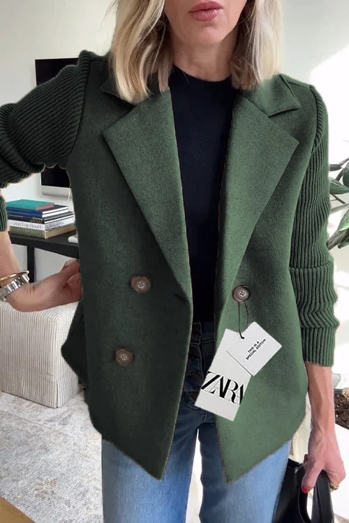 2025 Płaszcz z długimi rękawami i klapami