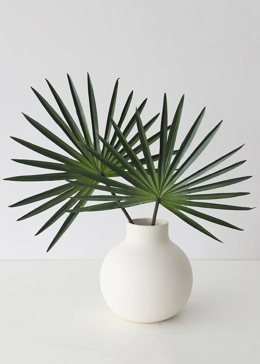Fake Fan Palm Tropical Leaf - 28"
