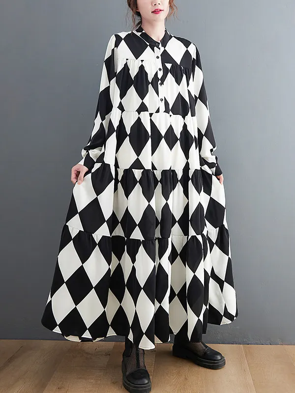 Long Line Plaid Dress