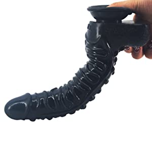 Black bumpy dildo