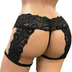 Men's Sexy Sissy Lingerie Lace Thong Enhancement Bag Bikini Briefs