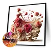 Rose Rose Modèle-Perceuse Ronde Peinture Diamant-40*40CM