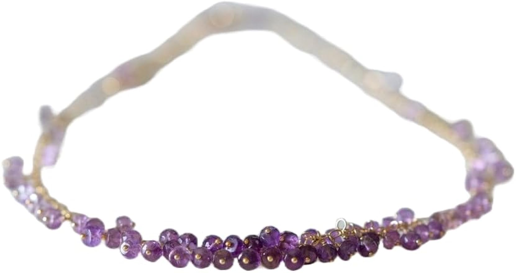 LKBEADS Natural Amethyst Necklace rondelle 2-3mm faceted 16inch Full strand Beads Jewelry Gemstone Necklace crystal healing energy stone Necklace for Women