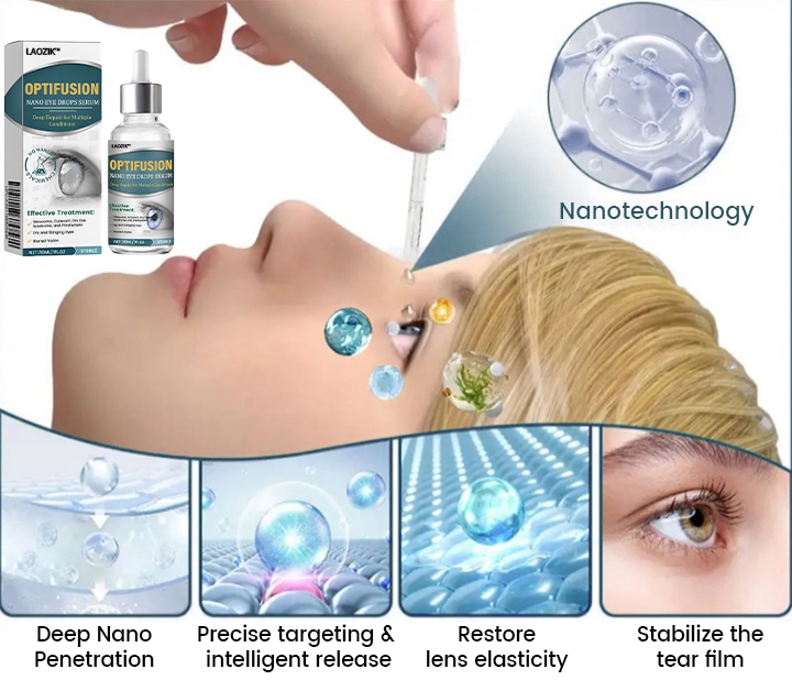 LAOZIK™ OptiFusion Nano Eye Drops Serum —Nano Technology Restores Clear Vision, No Glasses, No Surgery