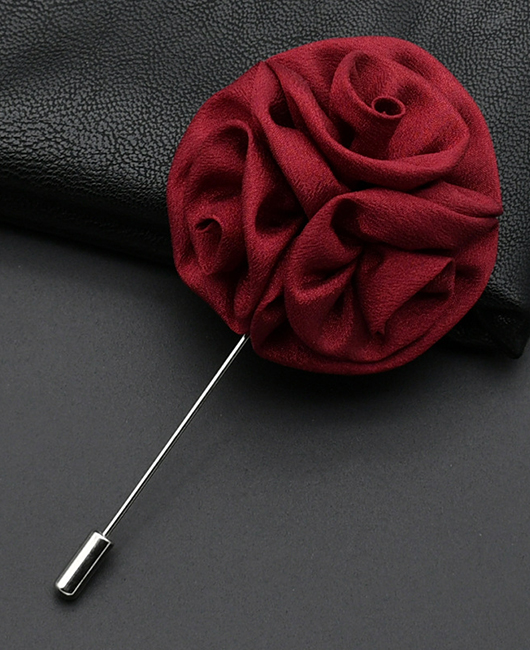 Business Solid Stereo Floral Chiffon Cloth Brooch