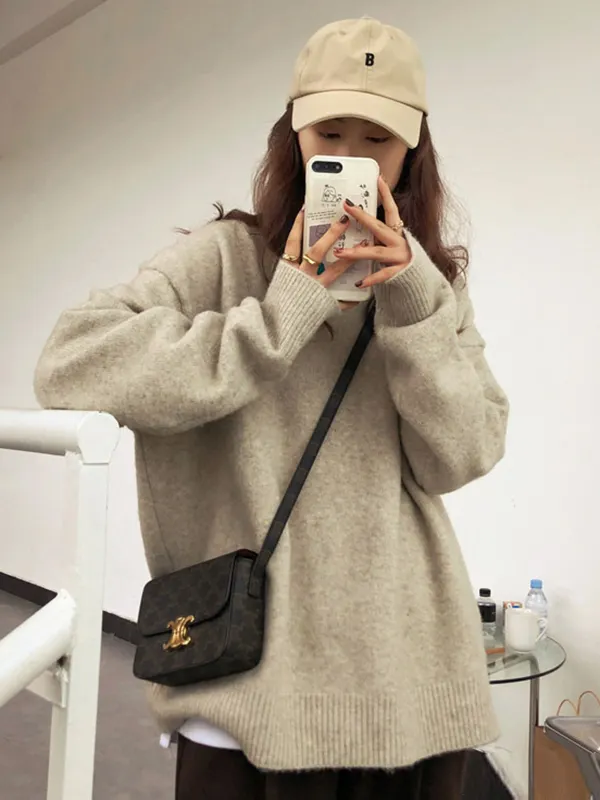 Pullover Round Neck Casual Sweater Top main image 0
