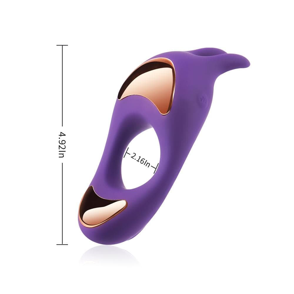 9-Frequency Vibrating Rabbit Silicone Cock Ring for Enhanced Pleasure