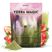 Yerba Magic | Chá instantâneo de erva-mate em pó | Sabor pêssego e manga | 30 porções -Plus