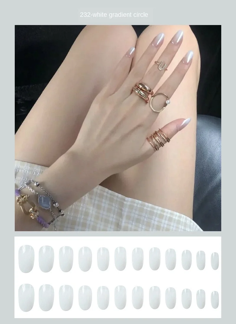 Nails Art Fake Nail Tips Press on Tipsy with Glue Coffin Stick Designs Clear Display Set Full Cover Artificial Short kiss square-Nail Inspo