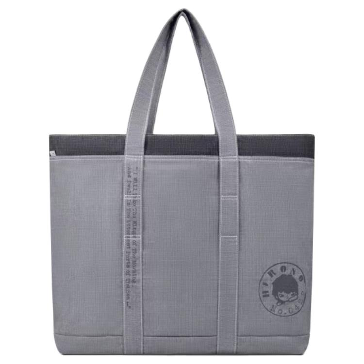 POP MART HIRONO Fabric Tote Bag, Shopping Bag, Shoulder Bag Unisex Gray