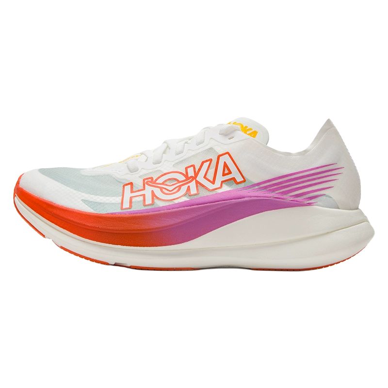 HOKA ONE ONE ROCKET X 2 Anti-Slip Wear-Resistant Low-Top Casual Running Shoes Men's White