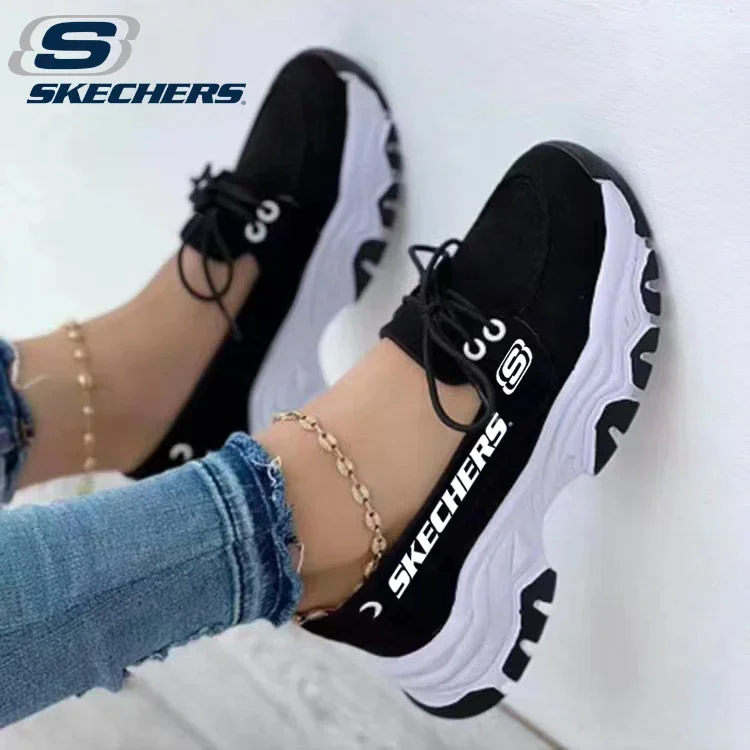 SKECHERS® SAPATOS COM ATACADORES CONFORTÁVEIS E SOLAS ANTIDERRAPANTES