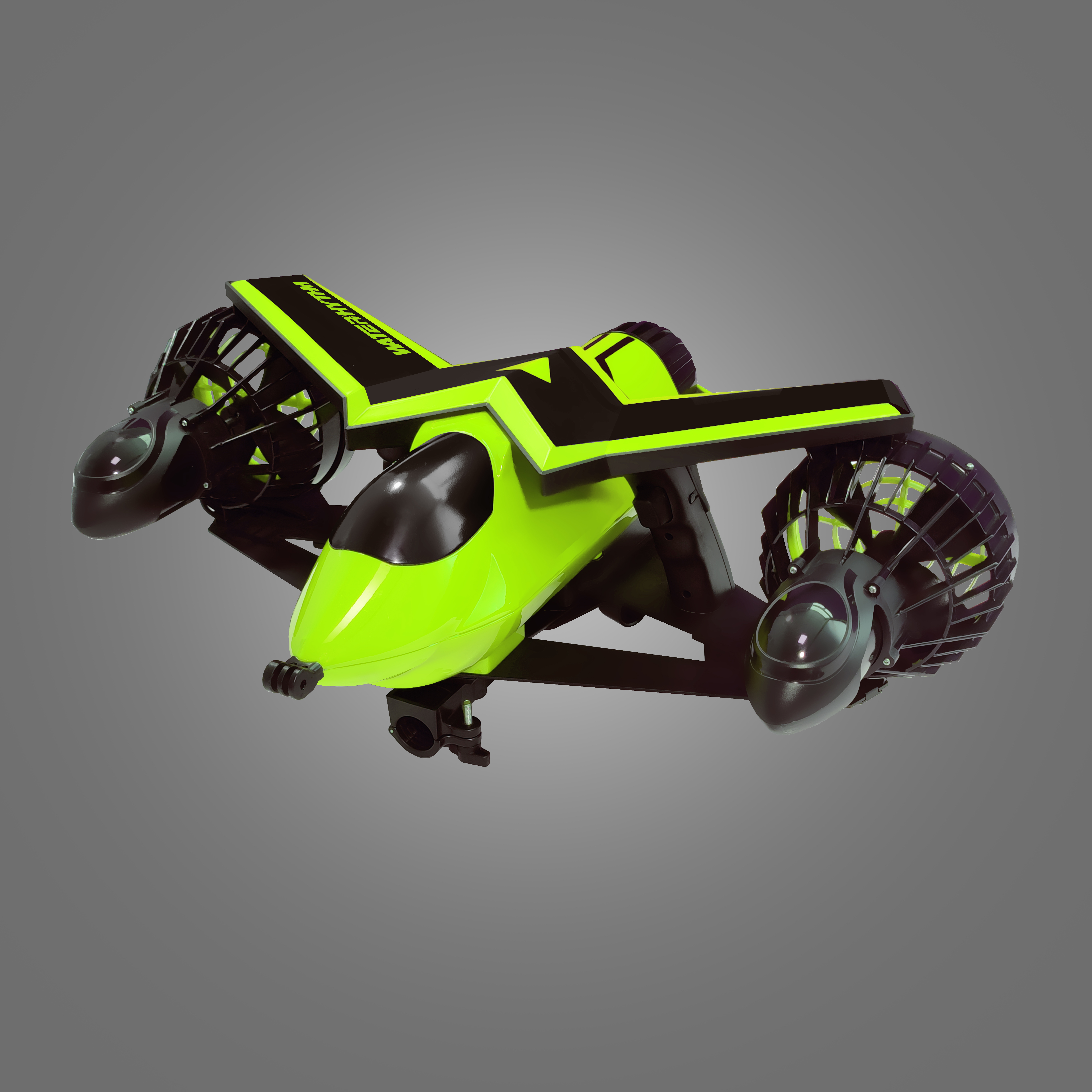 Underwater scooter F2 green top right front 45 degree display