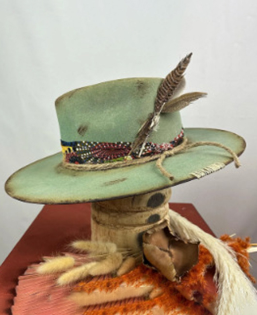 Retro Wide Trim With Ethnic Embellishments Hat