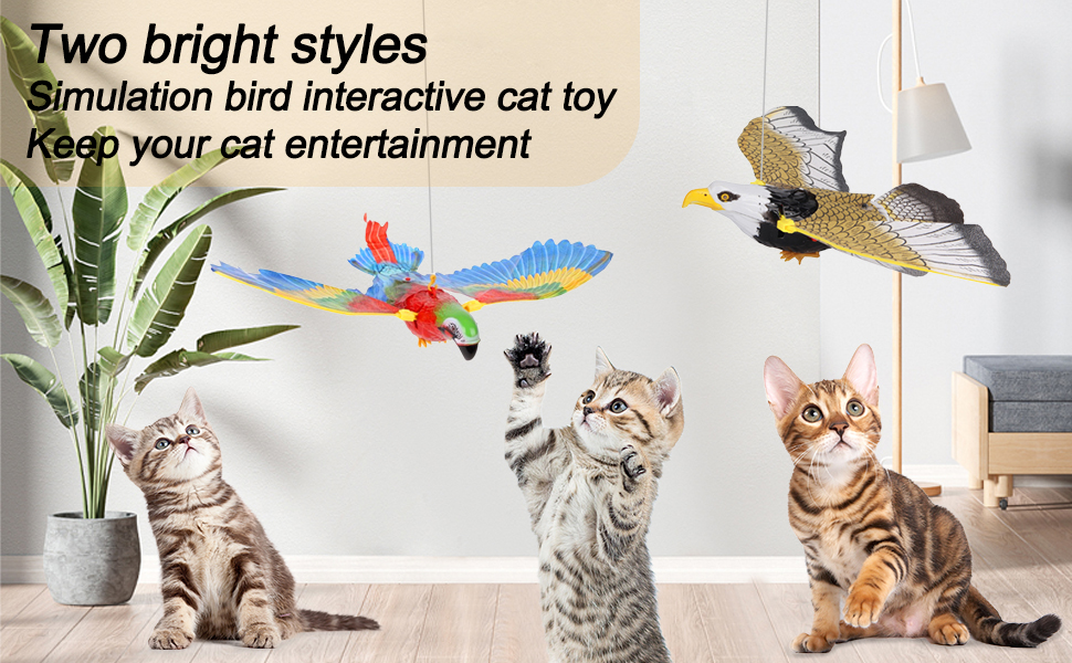 electric toy bird for cats