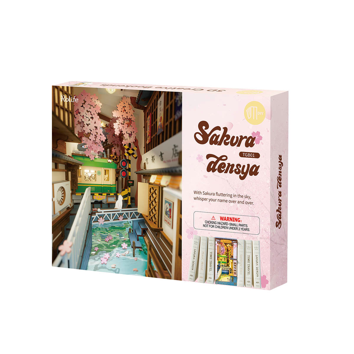 Robotime Falling Sakura DIY Book Nook Shelf Insert TGB05 · Softbeartoy