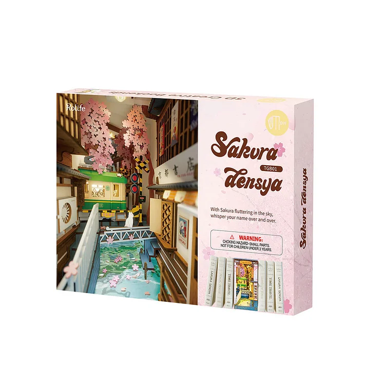 Rolife Sakura Densya Book Nook Shelf Insert TGB01