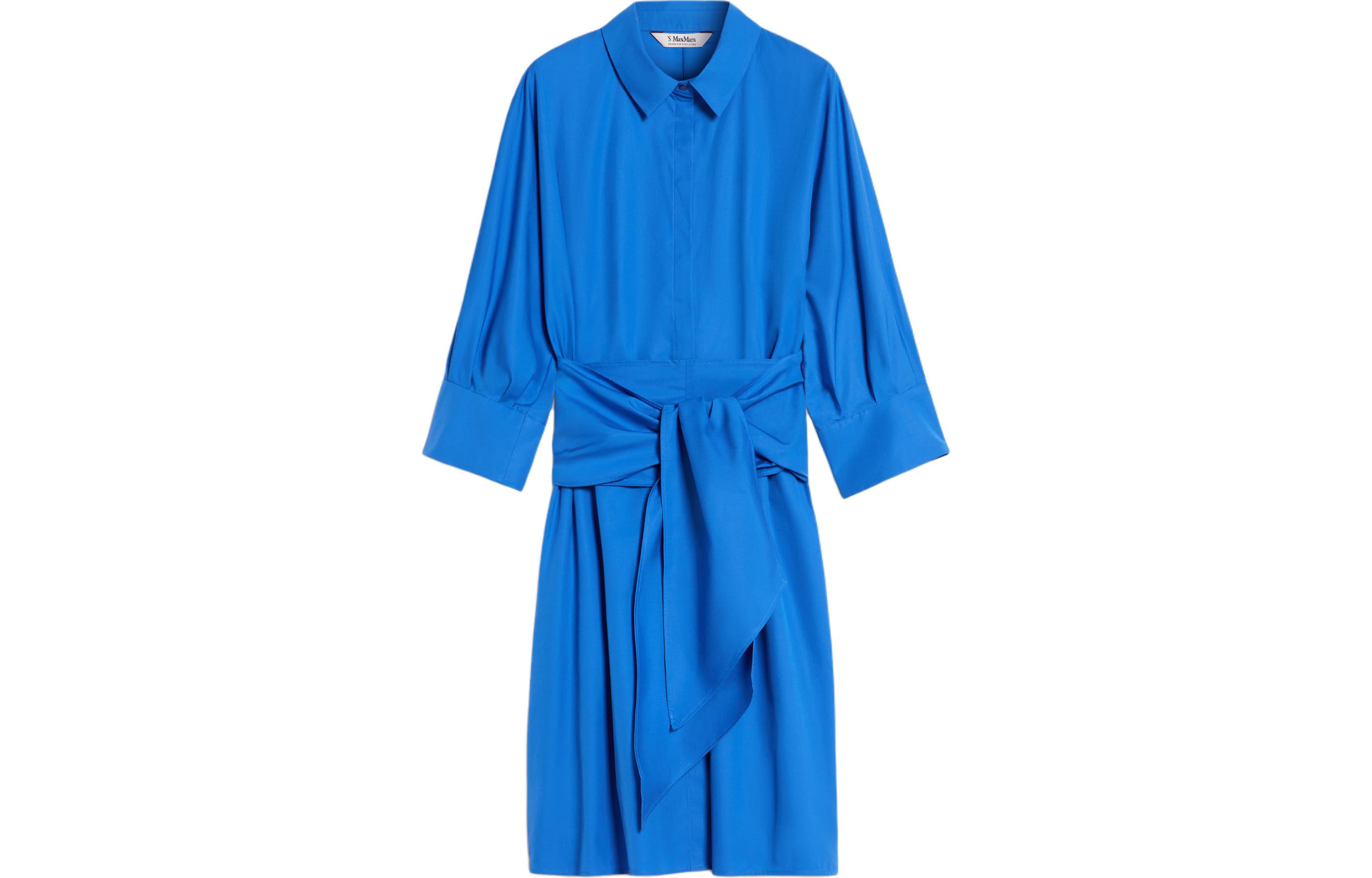 'S MAX MARA Belted Long-Sleeved Dress