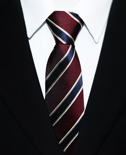 Business Contrast Striped Pattern Jacquard Versatile Ties