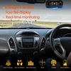 C68 USB+Solar Car Tire Pressure Monitor System with 4 External Sensors