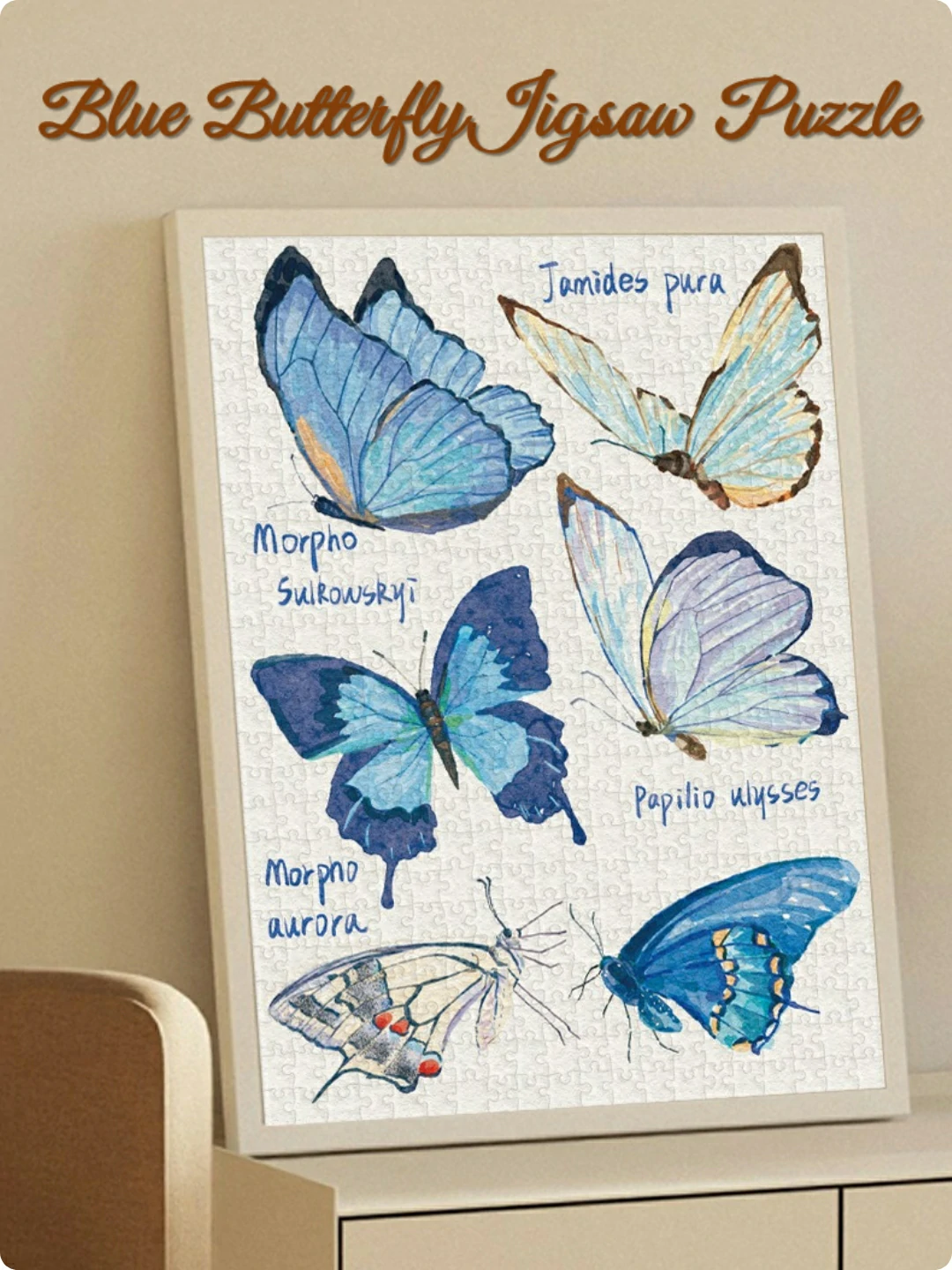 Blue Butterfly Jigsaw Puzzle