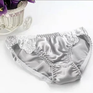 100% Silk Sexy Lace Trim Panties