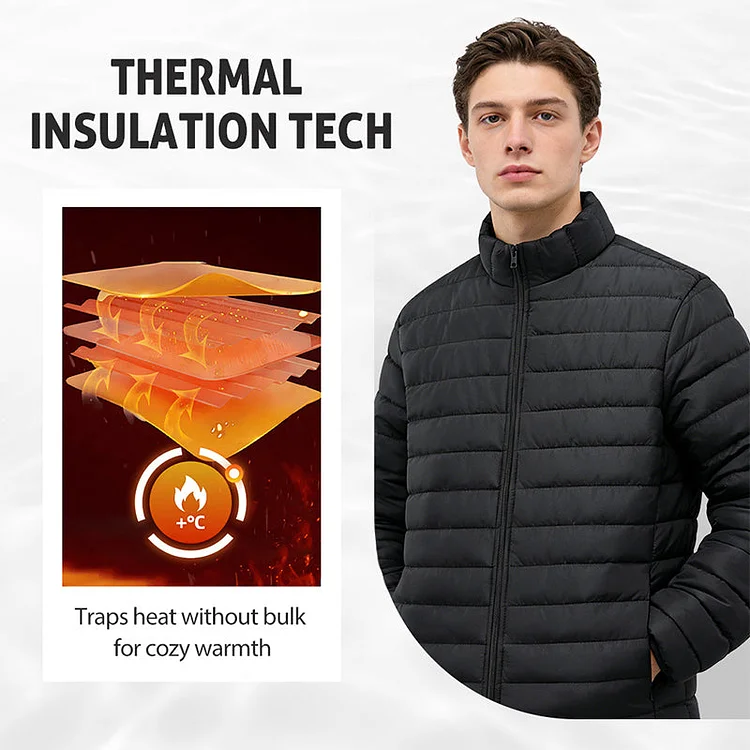 🔥Solange der Vorrat reicht 50 % Rabatt🔥Einfarbige, warme, leichte Baumwolljacke