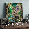DIY Pearl Painting Forest Dragon with Frame for Home Wall Decor(25x25cm)