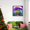 Diamond Painting -DIY Round Dril House of Purple Tree(40x40cm)