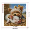 Diamond Painting -DIY Full Square Drill Dog Pig(45x45cm)