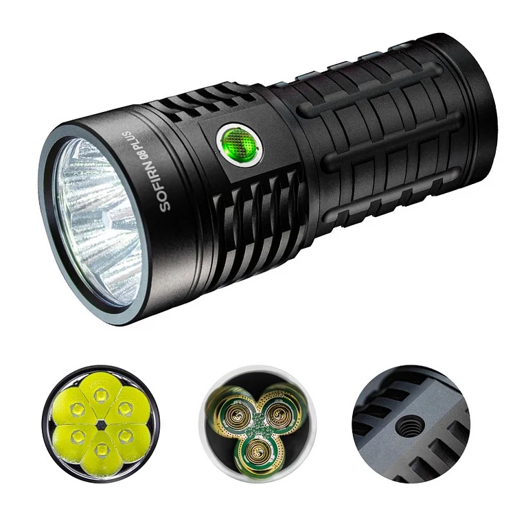 Sofirn Q8Plus 16000lm Powerful Flashlight, Rechargeable Anduril 2.0 6*  XHP50B LED Torch