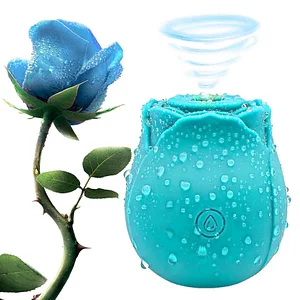 Silicone Rose Toy In Blue