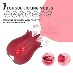 Mengma Hgod Rose New Product Exploring Flower Tongue Licking Vibration Egg Skipping Female Masturbation Taste Products Wholesale