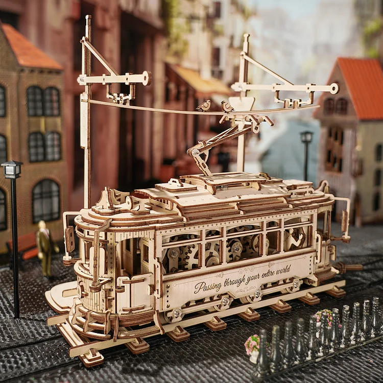 ROKR Classic City Tram 3D Wooden Puzzle LK801 | Robotime Online
