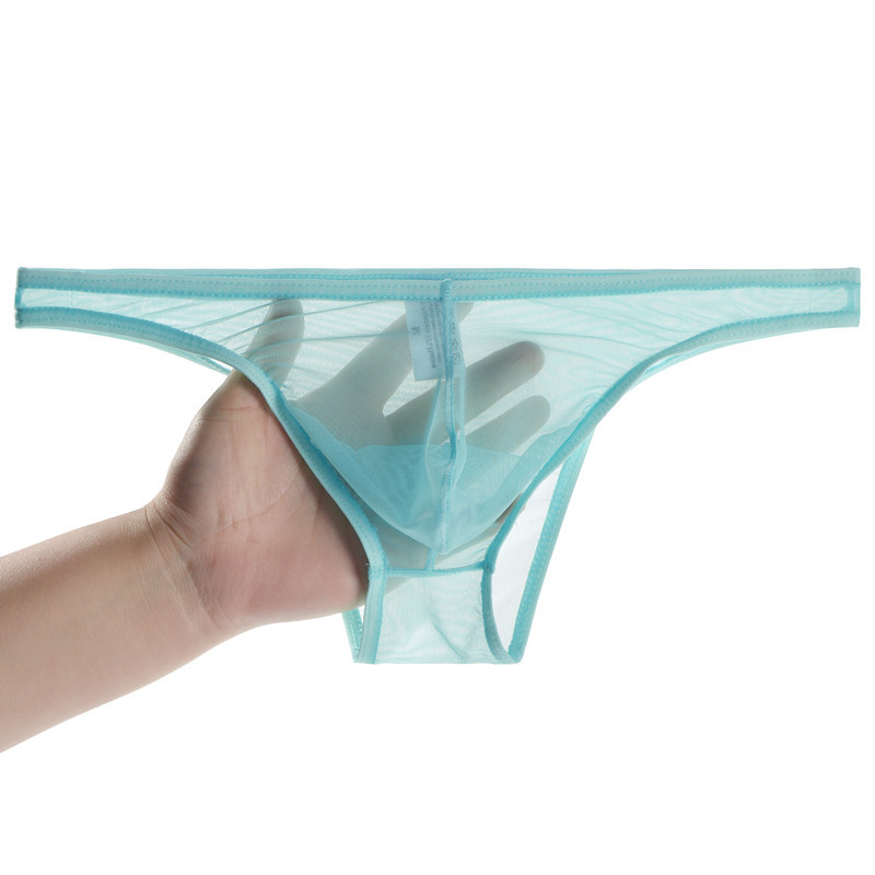Men's Transparent Ultra-Thin Mesh Low-Waist Sexy Briefs