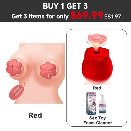 Remote Control Adjustable Rose Vibrating Nipple Clamps