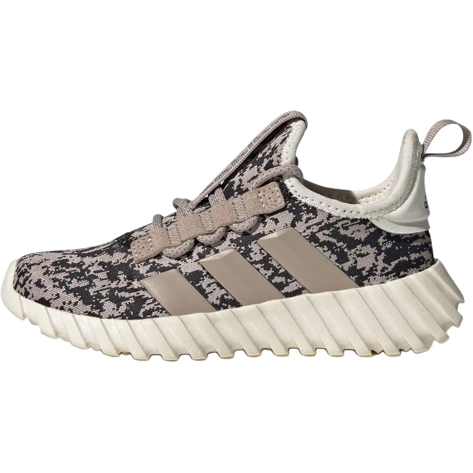 Adidas Kaptir Flow Anti Slip Wear Resistant Low Top Running Shoes Gray/Black Kids'