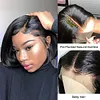 Black Bob Virgin Hair Short Straight Wigs