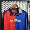 1999-2000 Retro Long Sleeve Barcelona 100th Anniversary Home Football Shirt 1:1 Thai Quality