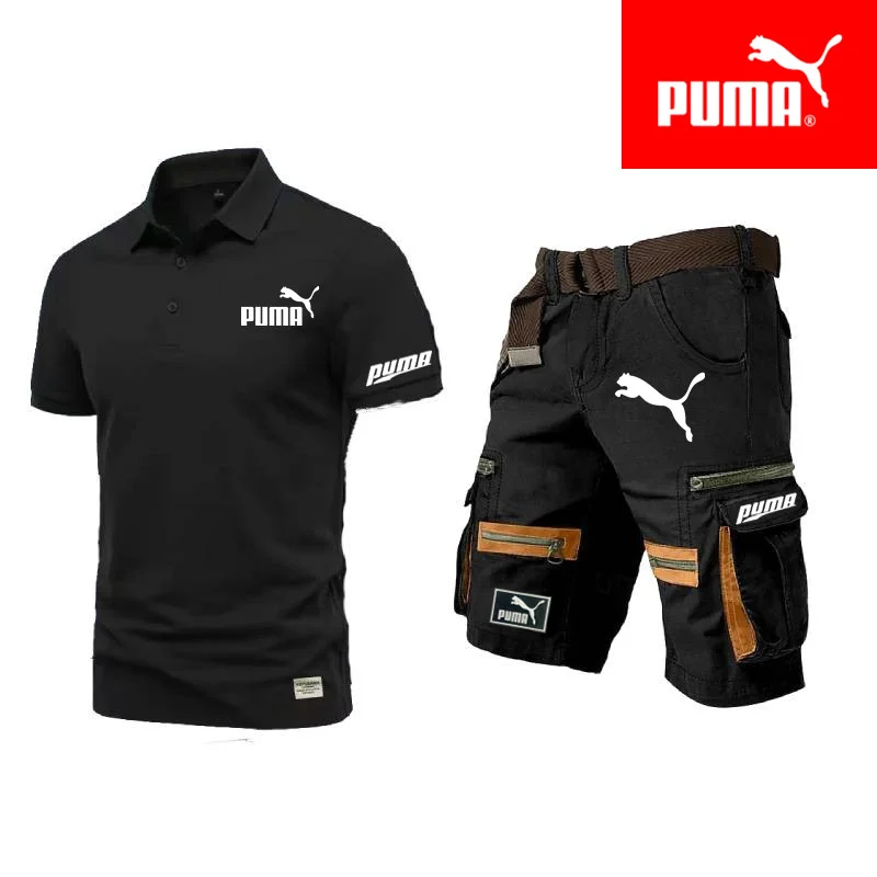 PUMA - Férfi nyári rövid ujjú póló, kiváló minőségű laza póló, plusz laza farmer rövidnadrág