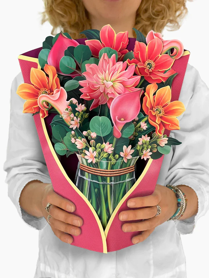 🔥Mother's Day Sale-💐🌸Pop Up Flower Bouquet Greeting Card