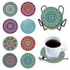 8pcs Diamond Painting Coasters with Holder for Beginner Adults Kids