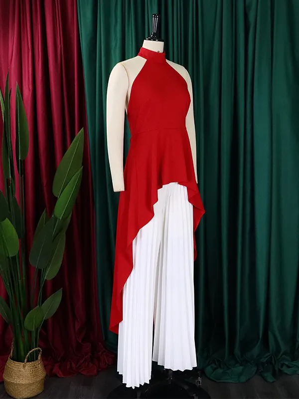 V-neck Clear Color Loose Suit