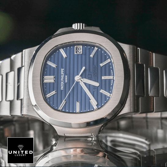 Patek Philippe Nautilus Steel Blue Dial 5711-1P Replica black background