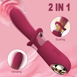 Morgan 2-in-1 Removable Clit Sucker & Vibrating Dildo