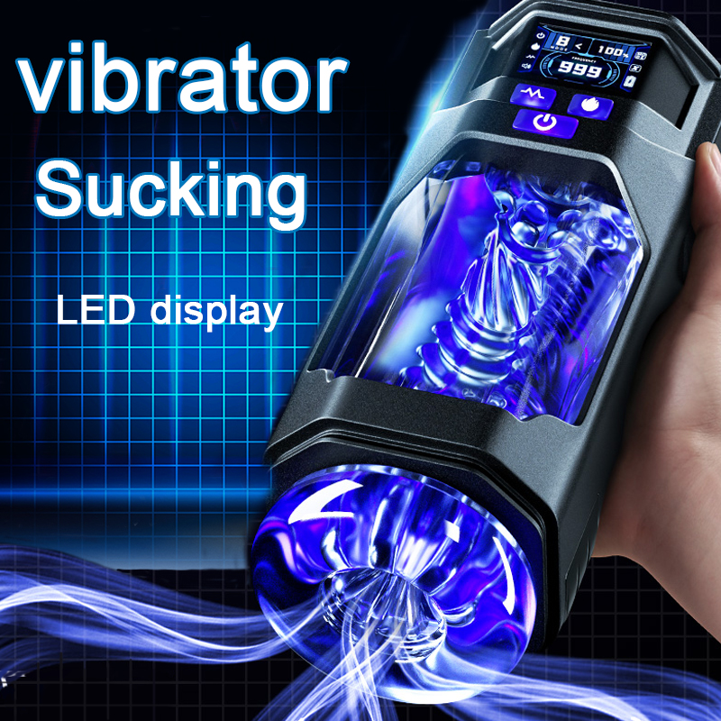 Pearlsivibe Lcd Display Sucking Vibrating Masturbation Cup For Male