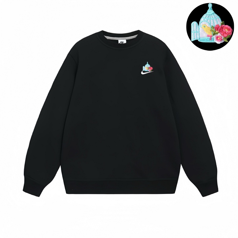 Nike Fleece Lined Thermal Pullover Long Sleeved Sweatshirt Unisex Black